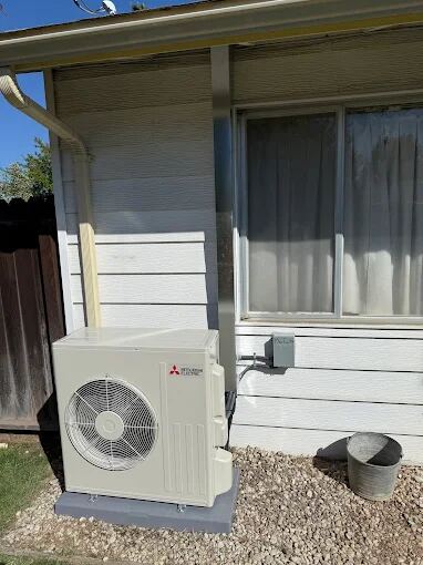 Mitsubishi ducted mini-split outdoor condenser
