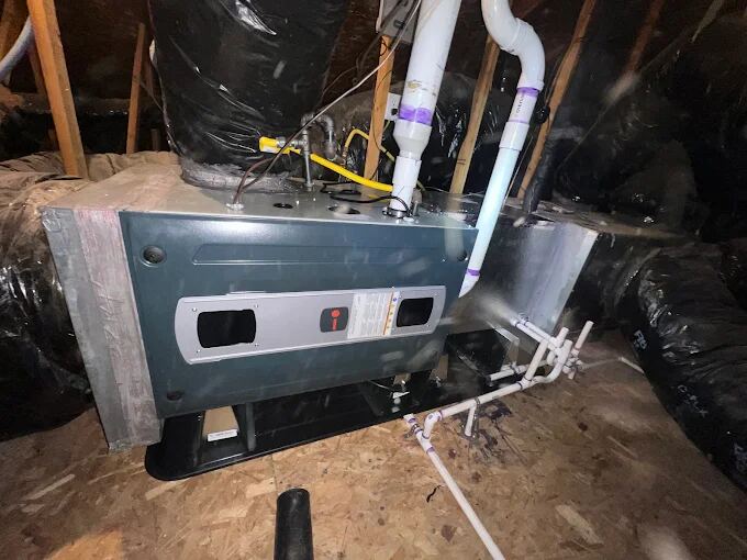 High-efficiency gas furnace installed in a Sacramento home
